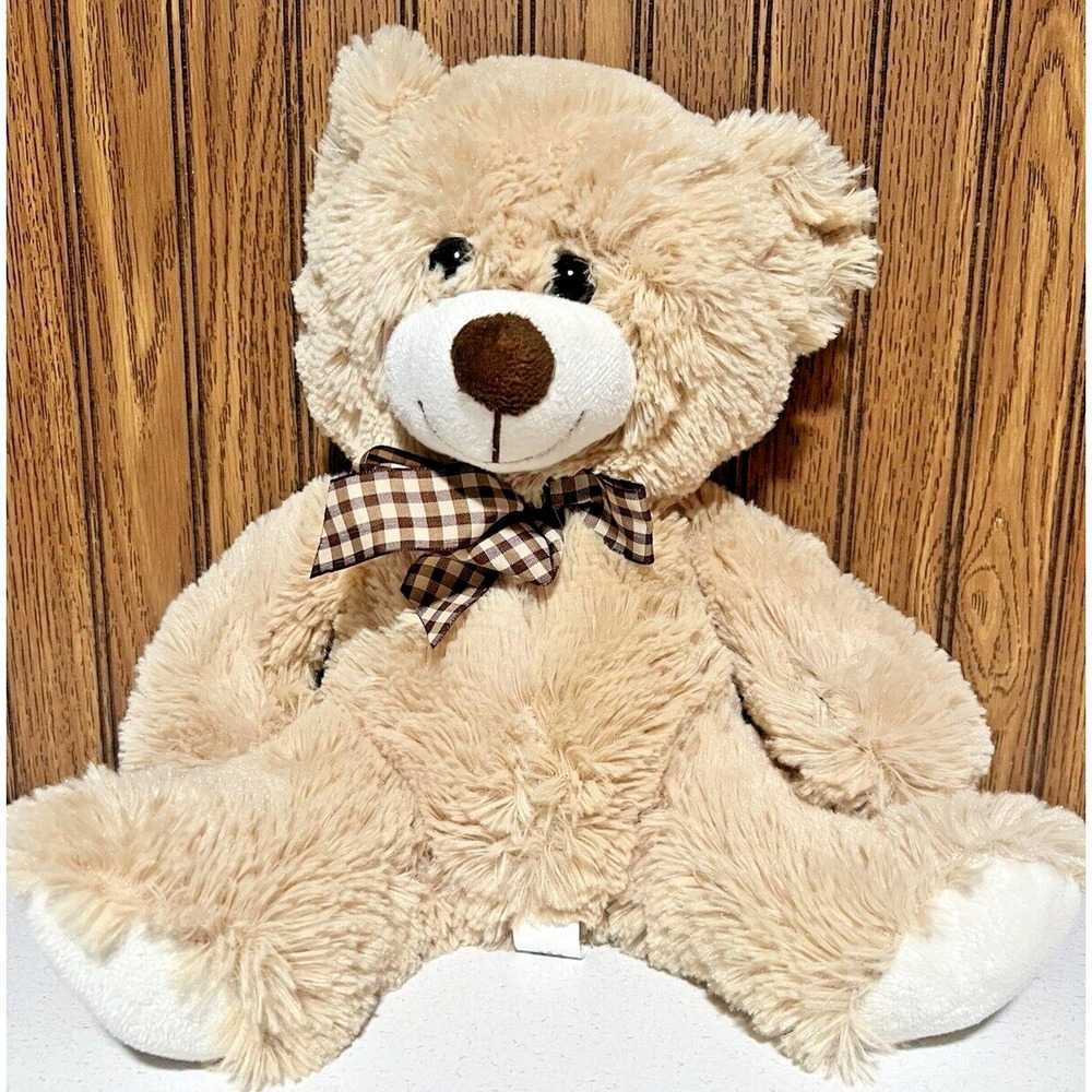 Valentine's Day Special Burton & Burton Plush Teddy Bear Beige Brown 10" Sitting